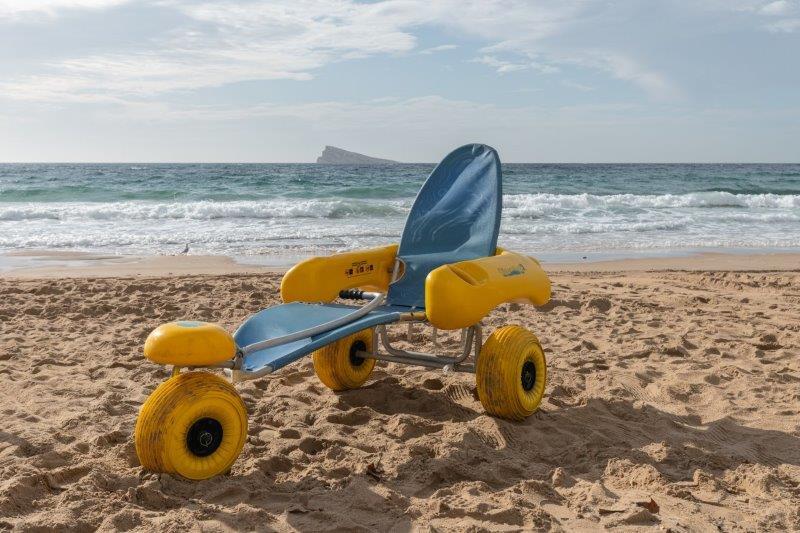 AMPHIBIOUS CHAIR IMAGE ON ACCESSIBLE BEACHES BENIDORM